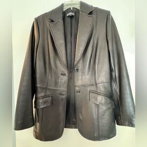 Nordstrom Black Leather Jacket 8
